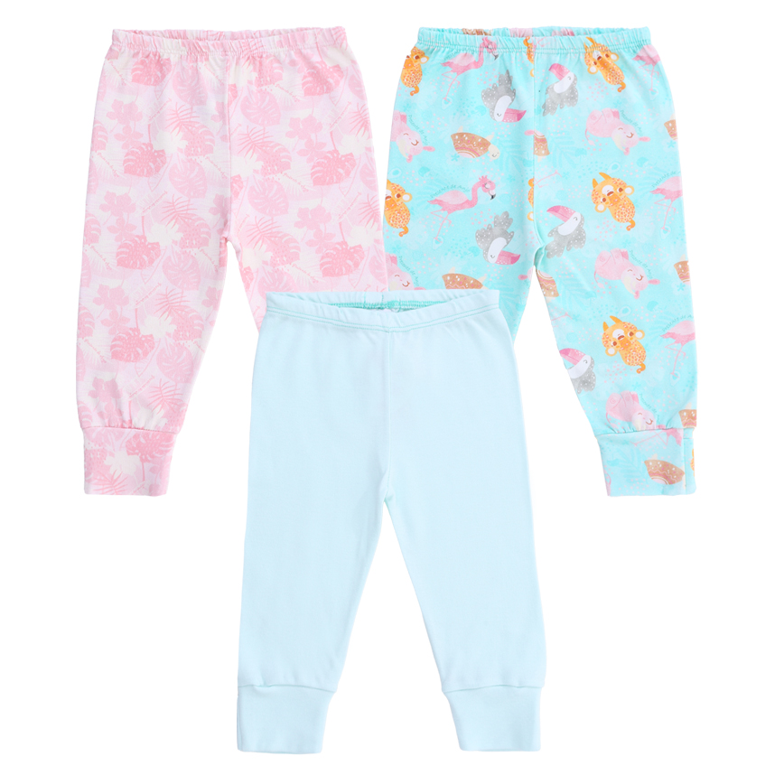 Kit Mijão Cotton Presente De Anjo Estampa Tropical 3 Peças