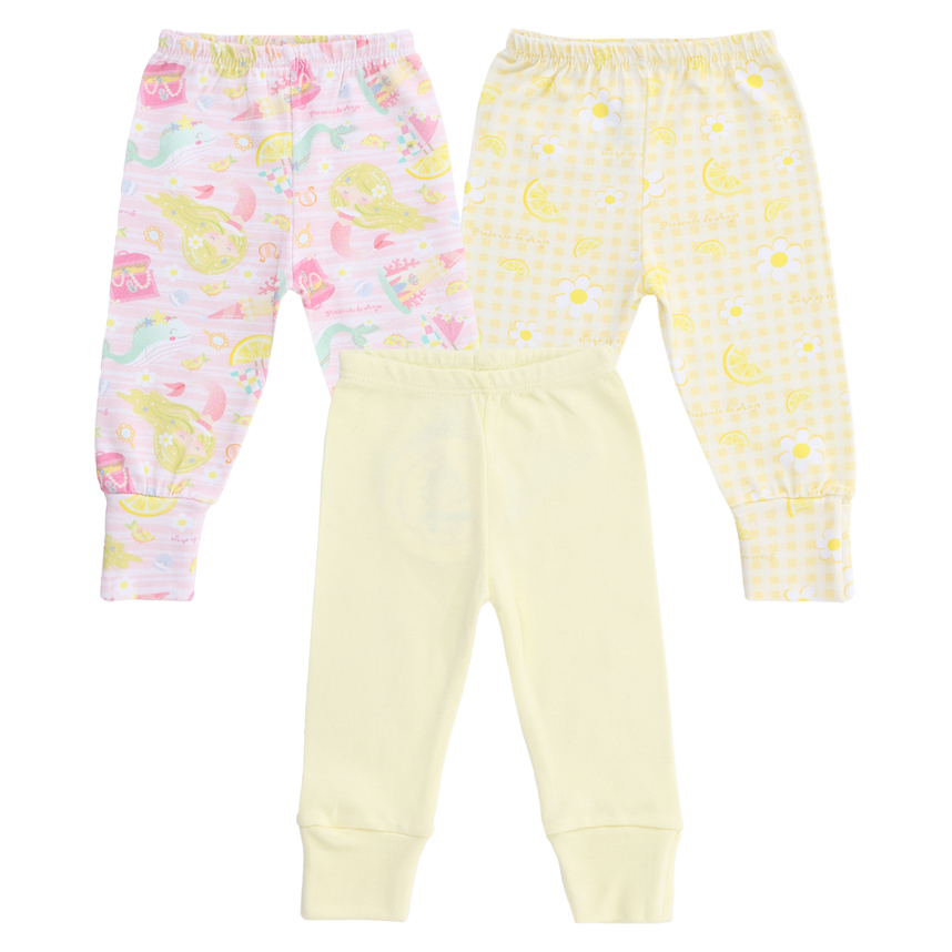 Kit Mijão Cotton Presente De Anjo Estampa Cítrica 3 Peças