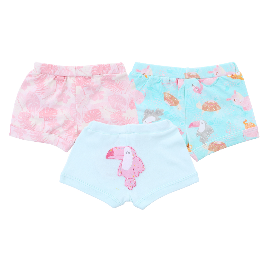 Kit Short Cotton Presente De Anjo Tema Tropical 3 Peças Kit Short Cotton Presente De Anjo Tema Tropical 3 Peças