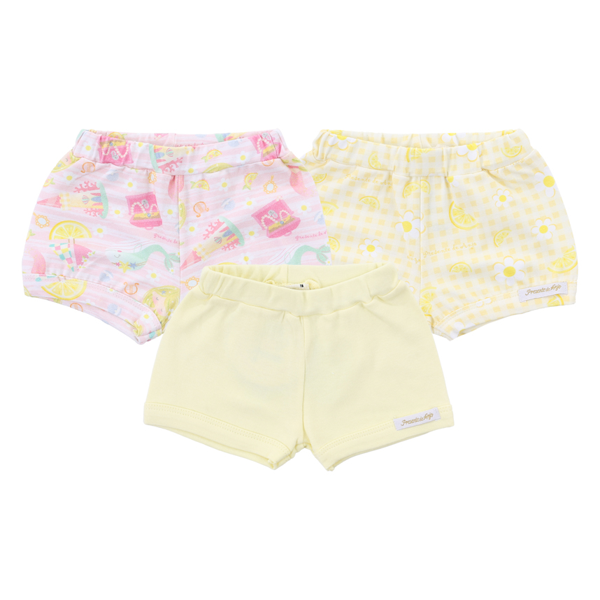 Kit Short Cotton Presente De Anjo Tema Cítrica 3 Peças Kit Short Cotton Presente De Anjo Tema Cítrica 3 Peças