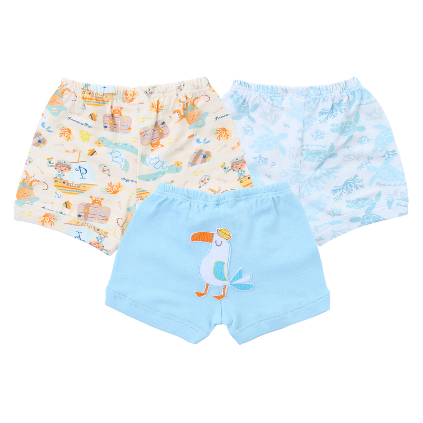 Kit Short Cotton Presente De Anjo Tema Mares 3 Peças Kit Short Cotton Presente De Anjo Tema Mares 3 Peças