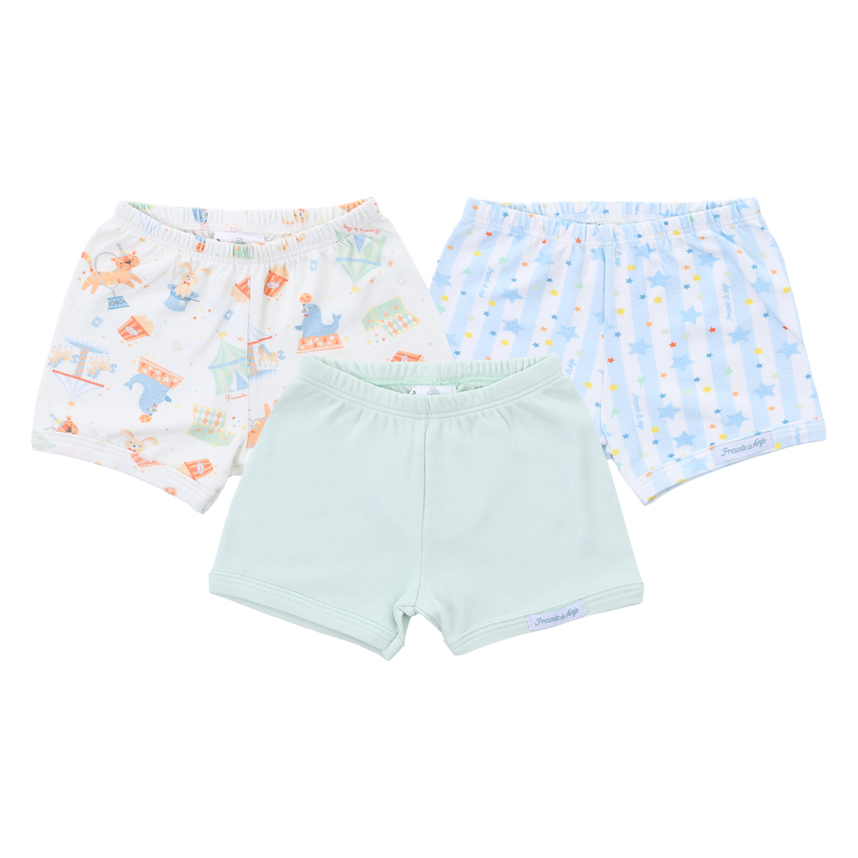 Kit Short Cotton Presente De Anjo Tema Circo 3 Peças Kit Short Cotton Presente De Anjo Tema Circo 3 Peças