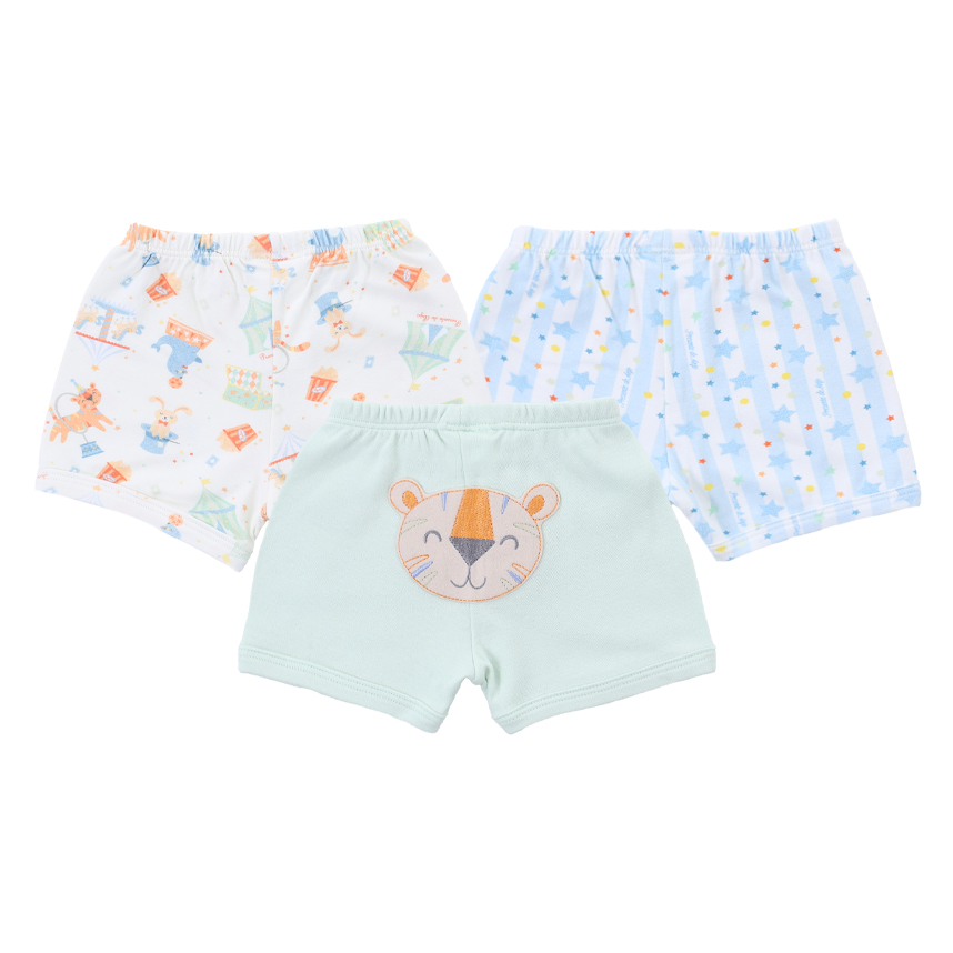 Kit Short Cotton Presente De Anjo Tema Circo 3 Peças Kit Short Cotton Presente De Anjo Tema Circo 3 Peças