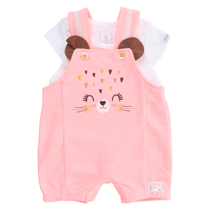 Macacão Curto Com Blusa Presente De Anjo Estampa Onça