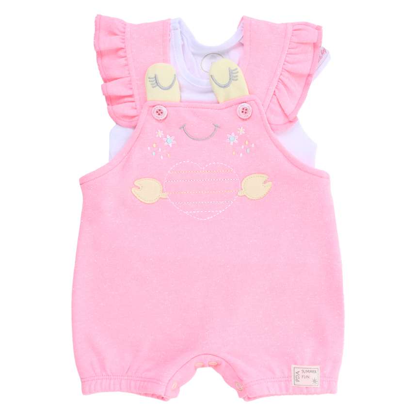 Macacão Curto Com Blusa Presente De Anjo Bordado Siri