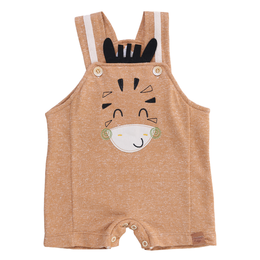 Macacão Curto Com Blusa Presente De Anjo Bordado Zebra