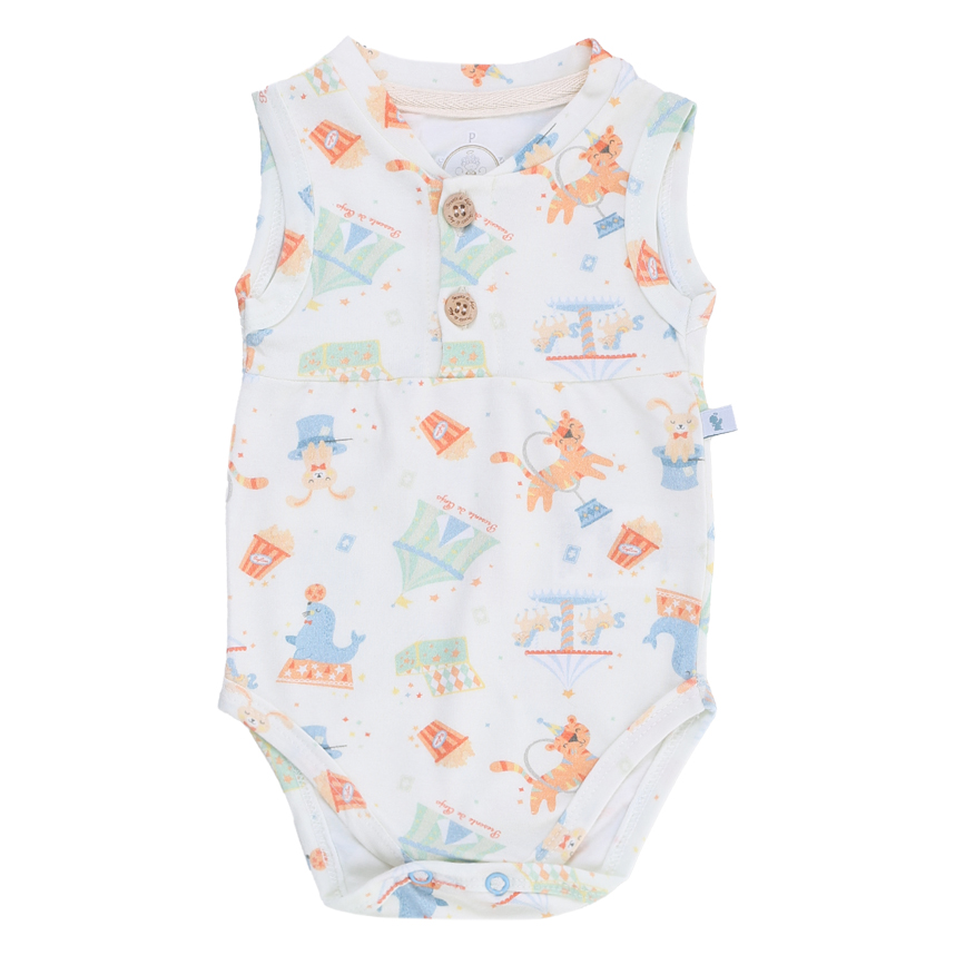 Conjunto Presente De Anjo Body E Bermuda Estampa Circo