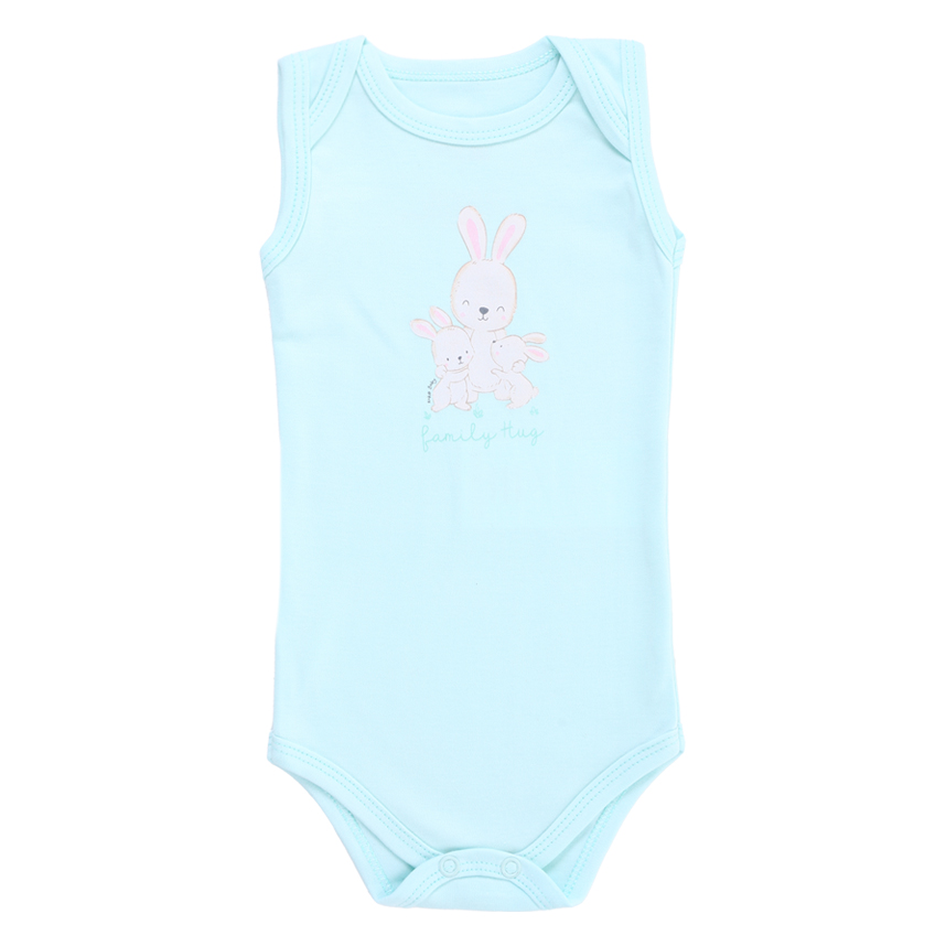 Body Kiko Baby Regata Estampa Coelho 3 Peças Body Kiko Baby Regata Estampa Coelho 3 Peças