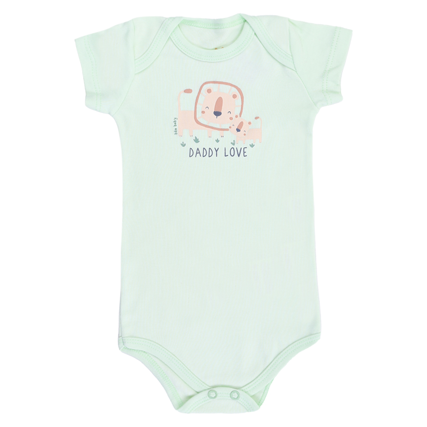 Kit Body Regata Kiko Baby Suedine Estampa Leão 3 Peças Kit Body Regata Kiko Baby Suedine Estampa Leão 3 Peças