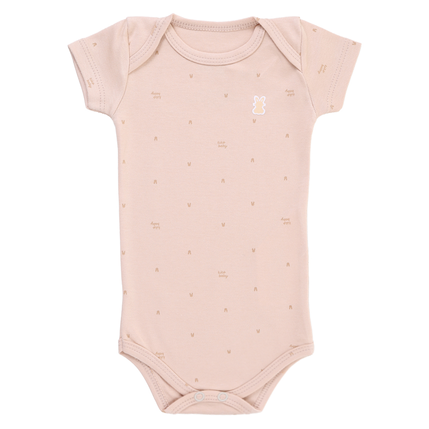 Body Kiko Baby Manga Curta Estampa Coelho 3 Peças Body Kiko Baby Manga Curta Estampa Coelho 3 Peças