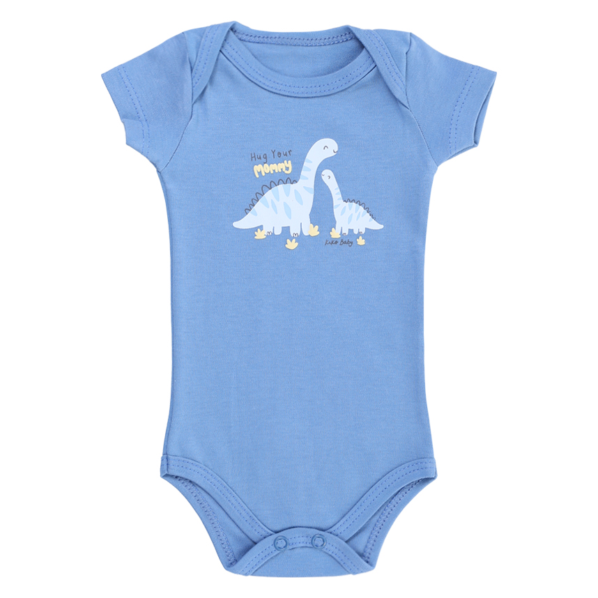 Body Kiko Baby Manga Curta Estampa Dinossauro 3 Peças