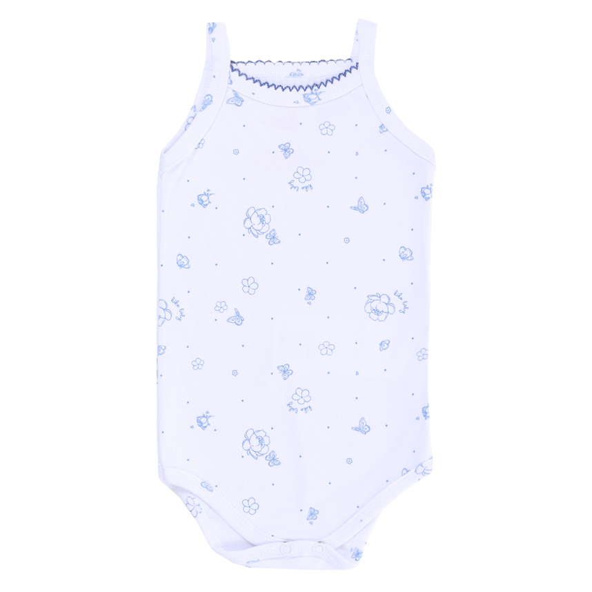 Body Kiko Baby Alcinha Suedine Estampa Flores 3 Peças