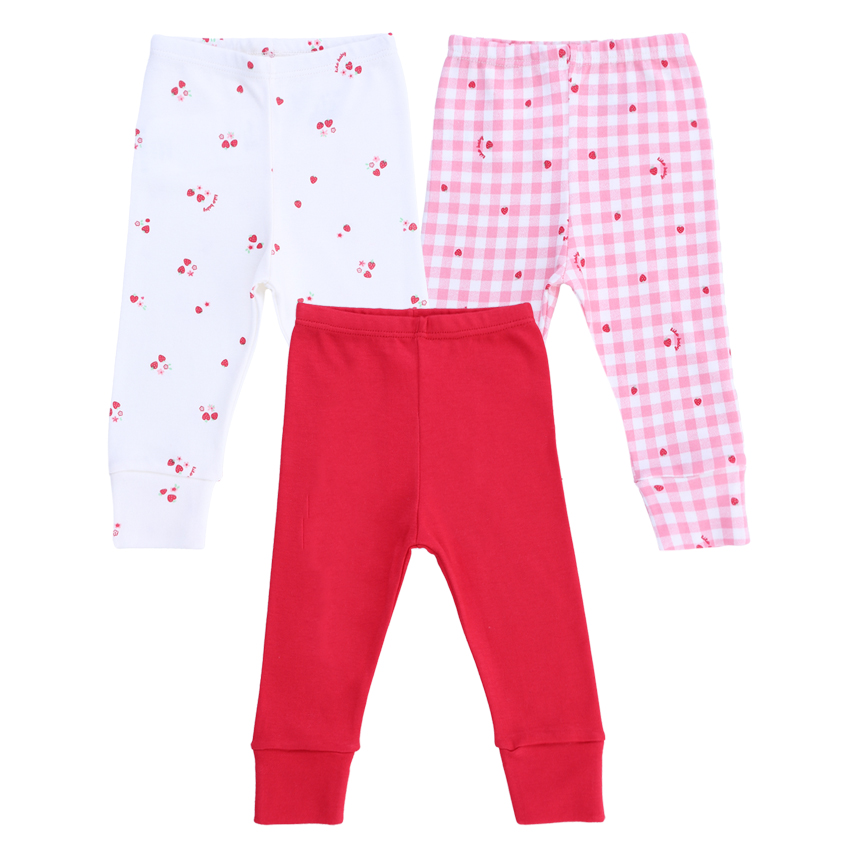 Kit Mijão Bebê Kiko Baby Bordado Morango 3 Peças