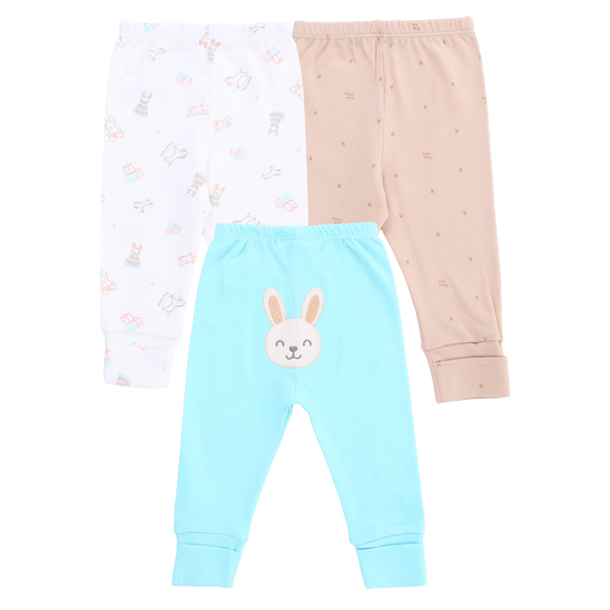 Mijão Kiko Baby Suedine Estampa Coelho 3 Peças