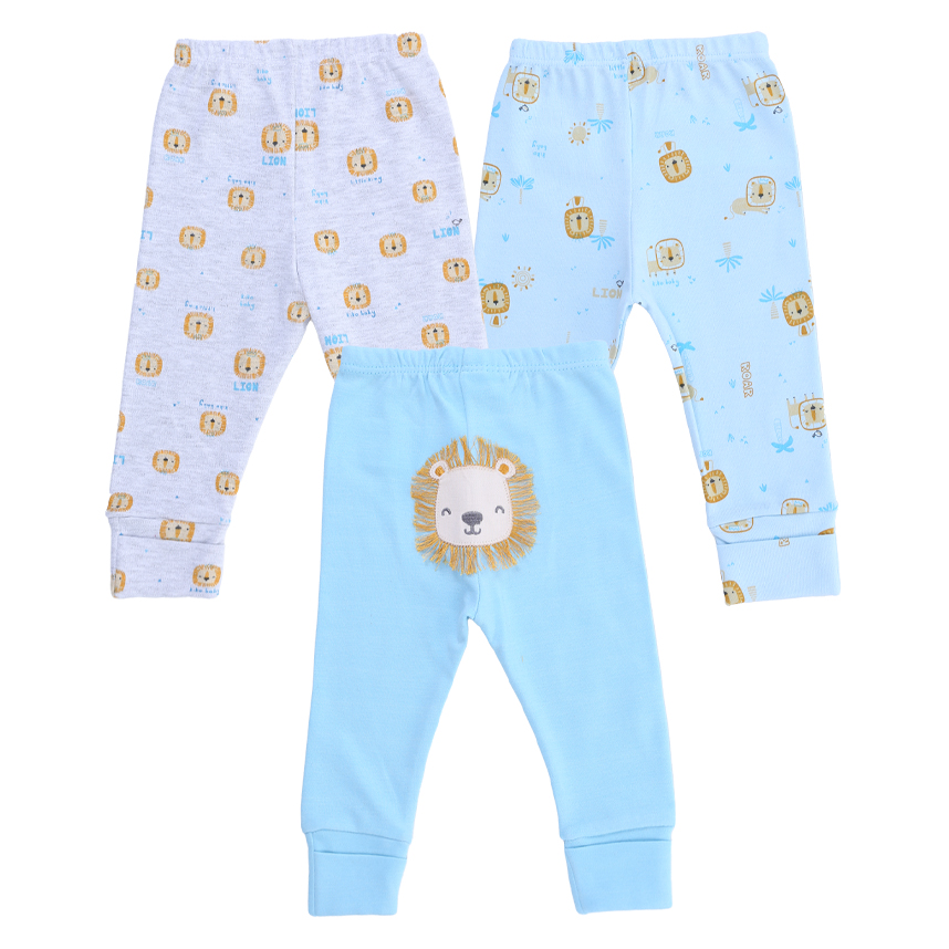 Kit Mijão Kiko Baby Suedine Bordado Leão 3 Peças Kit Mijão Kiko Baby Suedine Bordado Leão 3 Peças