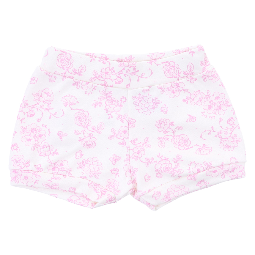 Kit Short Kiko Baby Suedine Estampa Floral 3 Peças