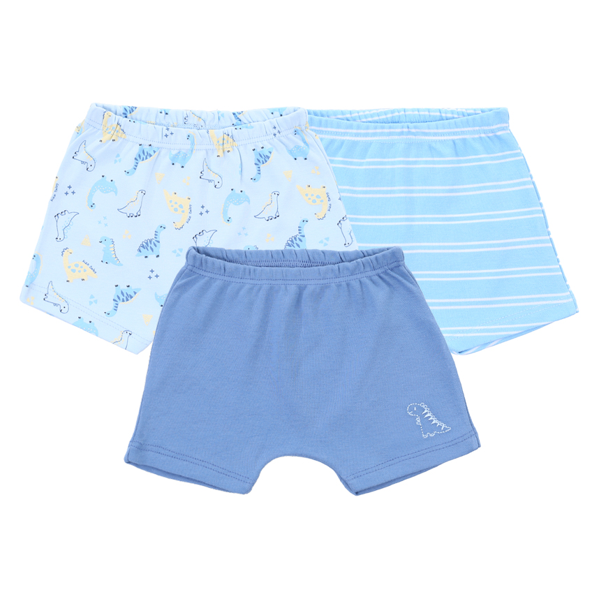 Kit Bermuda Kiko Baby Suedine Bordado Dinossauro 3 Peças Kit Bermuda Kiko Baby Suedine Bordado Dinossauro 3 Peças