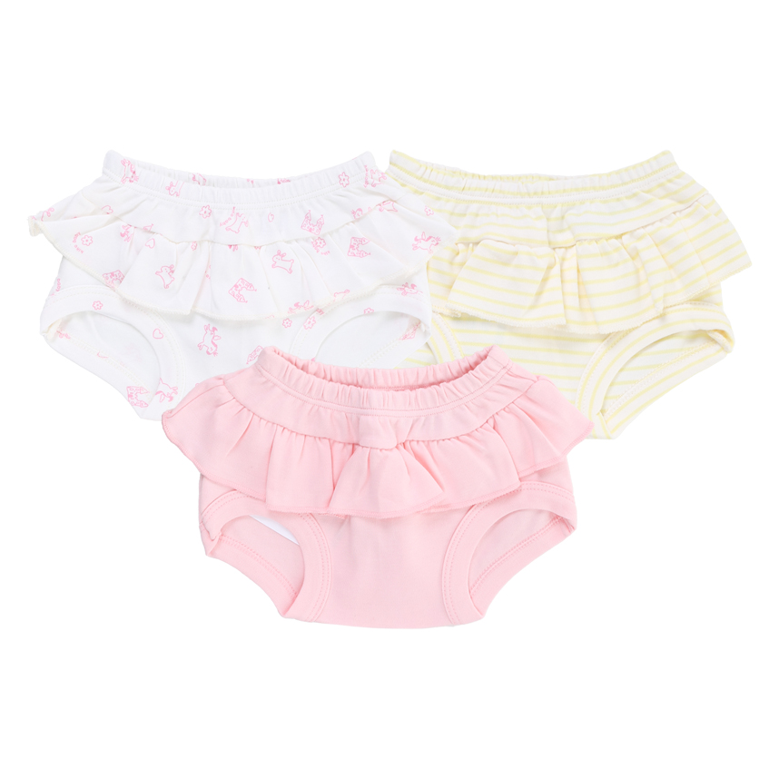 Kit Cobre Fraldas Em Suedine com Babado 3 Peças