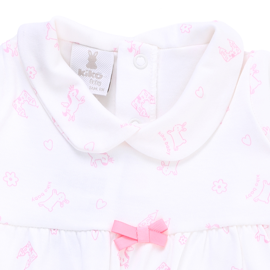 Macacão Longo Kiko Baby Suedine Estampa Coelhos