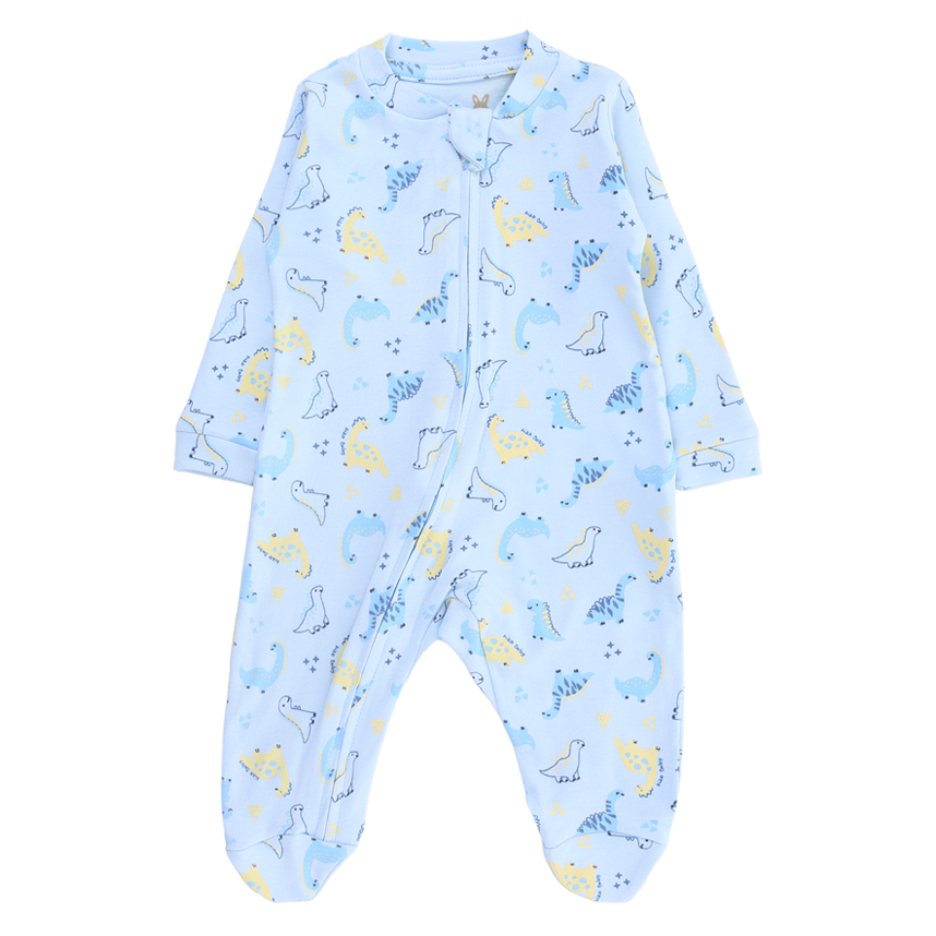 Macacão Kiko Baby Longo Suedine Estampa Dinossauro