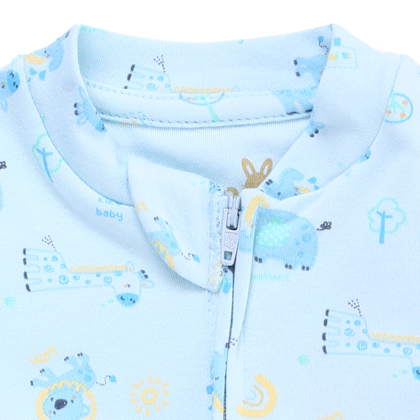 Macacão Longo Kiko Baby Suedine Estampa Safari