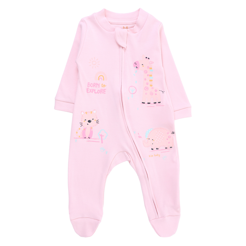 Macacão Longo Kiko Baby Suedine Estampa Bichos