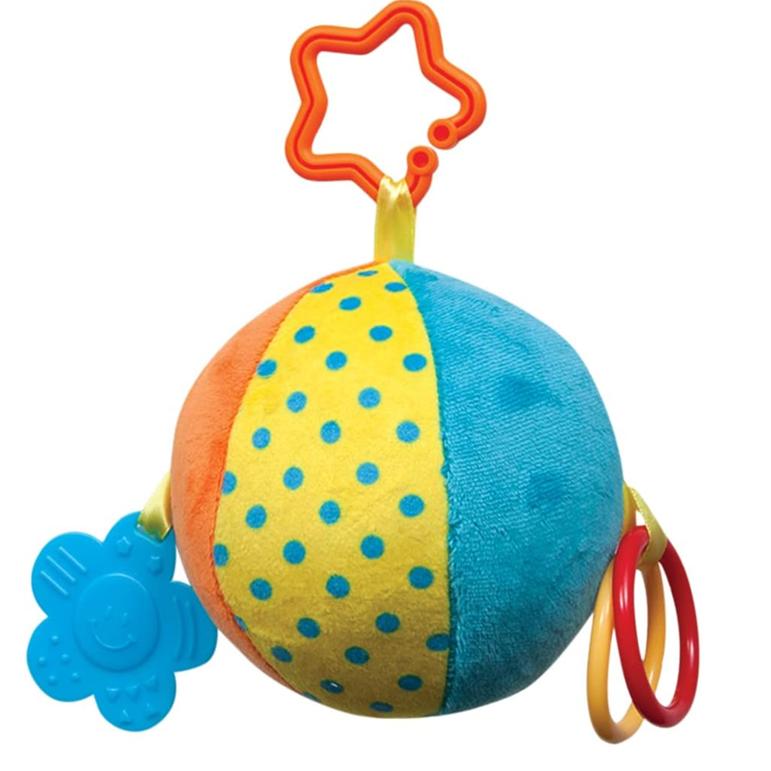 Bola Pelúcia Bebê Buba Push  Com Mordedor Bola Pelúcia Bebê Buba Push  Com Mordedor