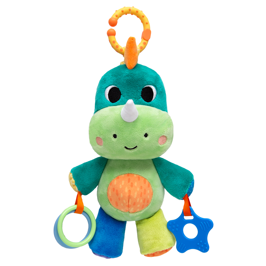 Pelúcia Infantil Buba Treme-treme Com Mordedor Dinossauro