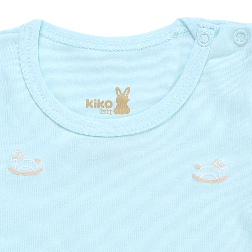 Macacão Curto Bebê Kiko Baby Estampado Em Suedine