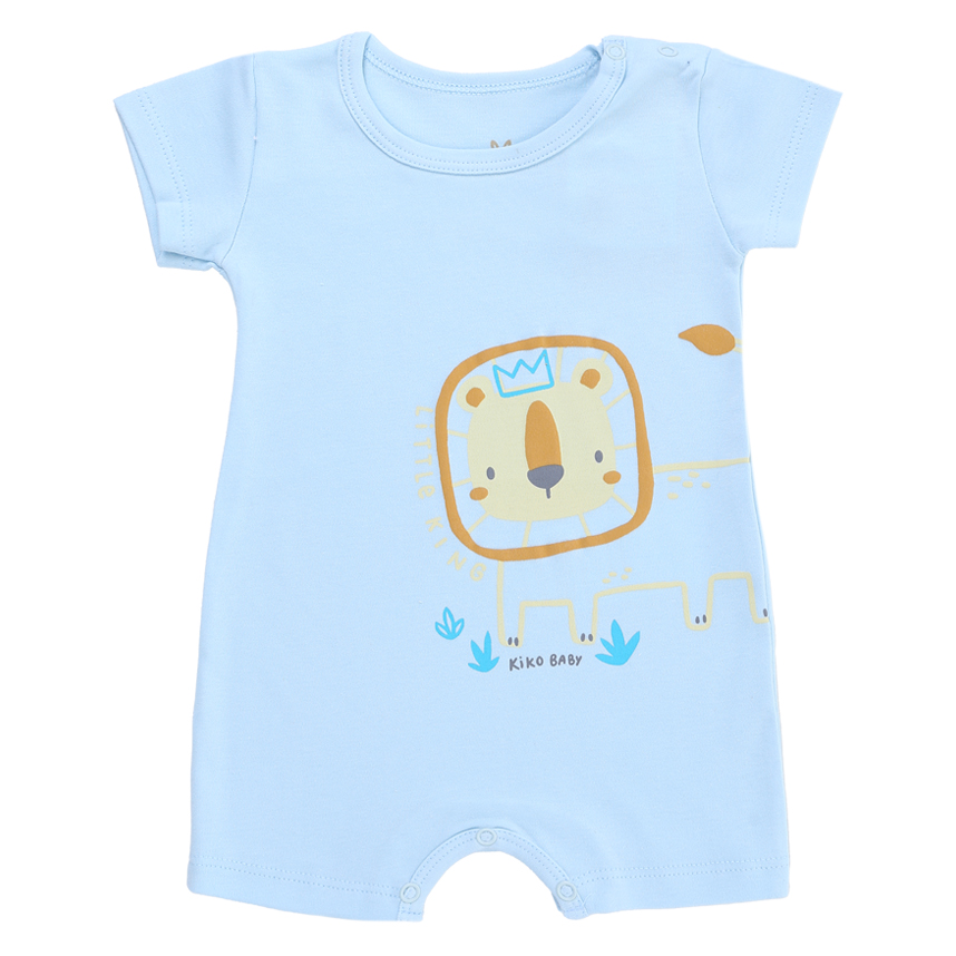 Macacão Curto Bebê Kiko Baby Em Suedine