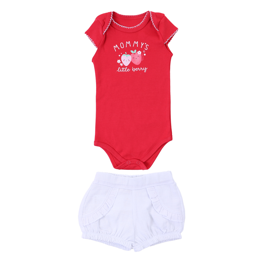 Conjunto Bebê Kiko Baby Bordado Morango