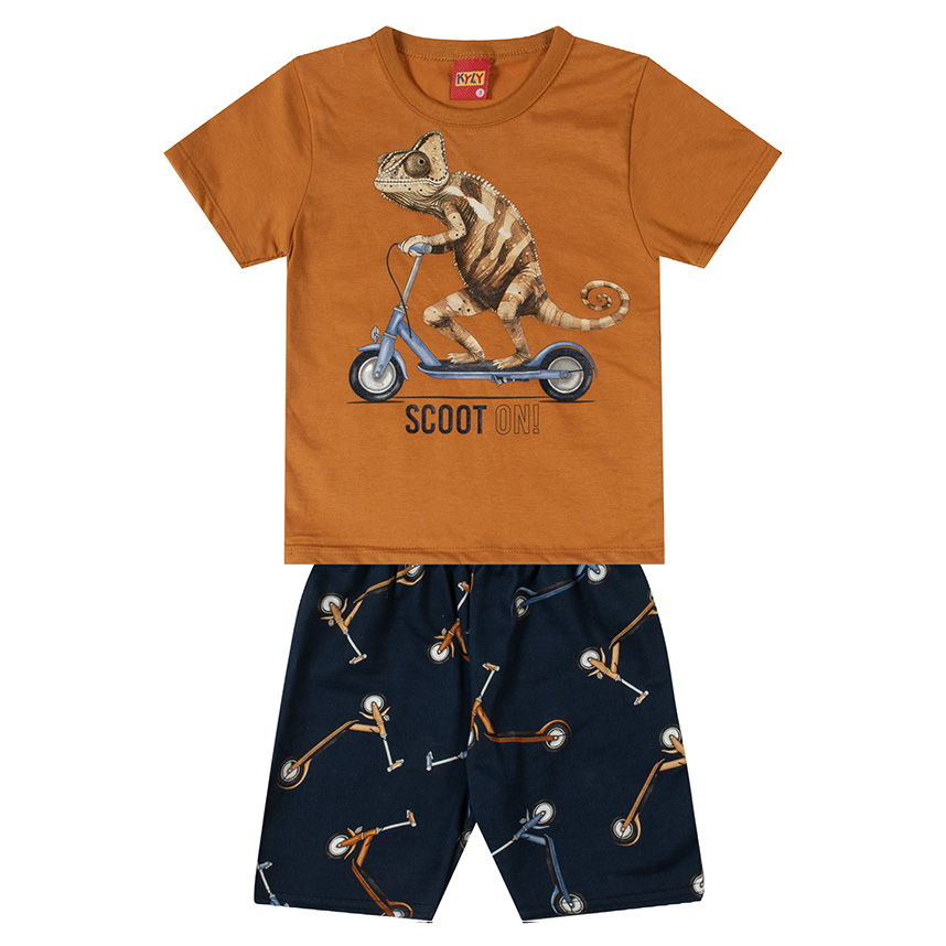 Conjunto Infantil Kyly Camiseta E Bermuda Moletom Conjunto Infantil Kyly Camiseta E Bermuda Moletom