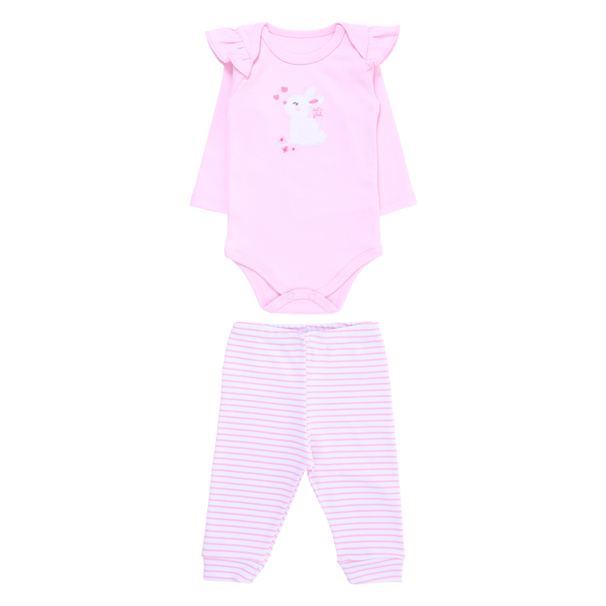 Conjunto Bebê Kiko Baby Bordado Coelhinha