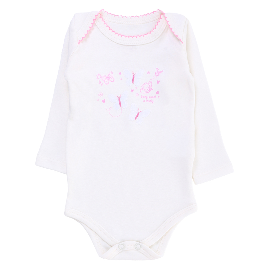 Conjunto Bebê Kiko Baby Estampa Floral 3 Peças