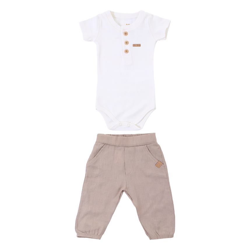 Conjunto Kiko Baby Body Com Gola  E Calça