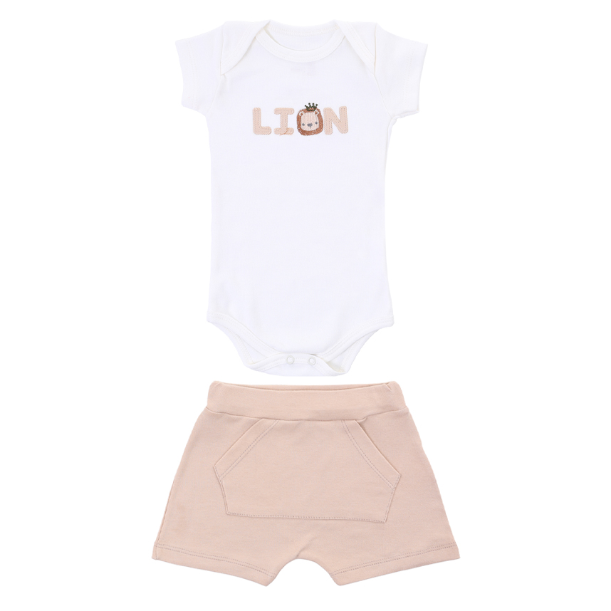 Conjunto Bebê Kiko Baby Body E Bermuda