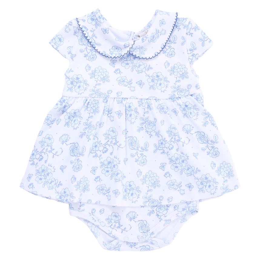 Body Vestido Bebê Kiko Baby em Suedine Estampa Floral Body Vestido Bebê Kiko Baby em Suedine Estampa Floral