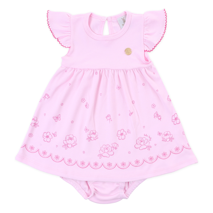 Vestido Bebê Kiko Baby Estampa Flor Vestido Bebê Kiko Baby Estampa Flor