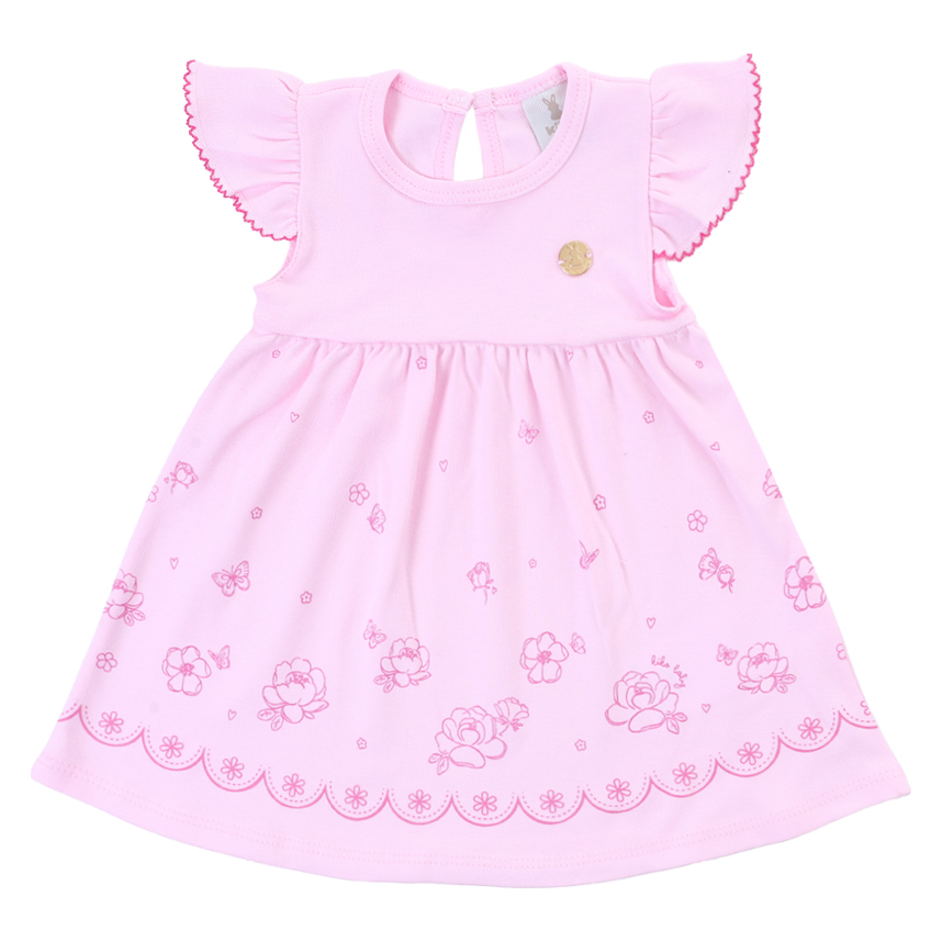 Vestido Bebê Kiko Baby Estampa Flor Vestido Bebê Kiko Baby Estampa Flor