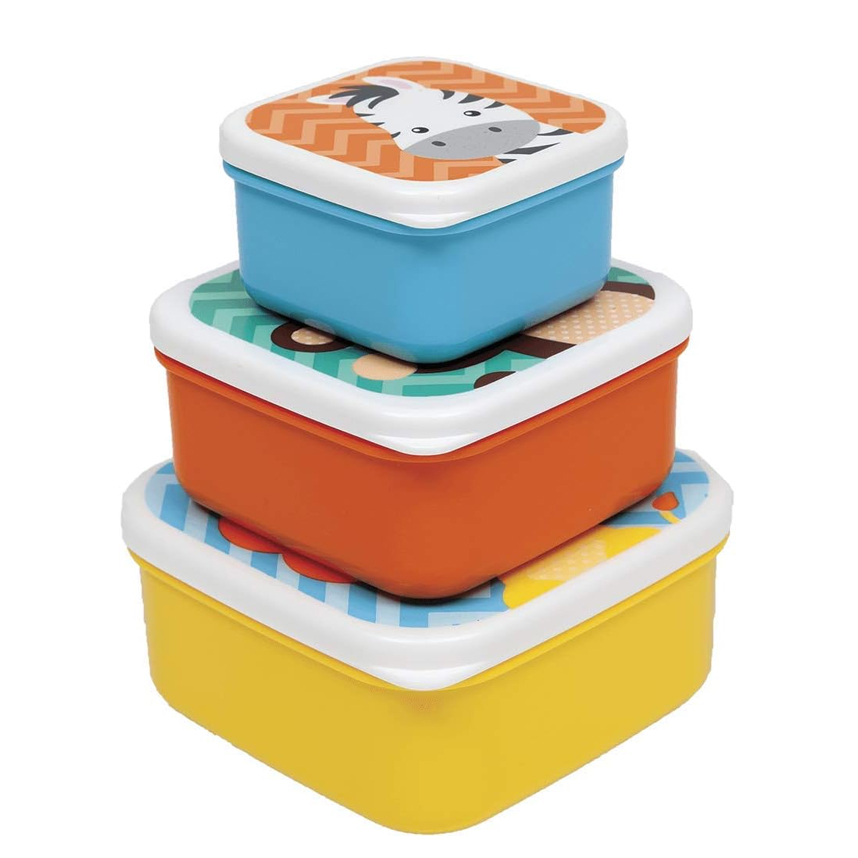 Kit Potes Buba Rosto de Bichinhos com 3 Peças Kit Potes Buba Rosto de Bichinhos com 3 Peças