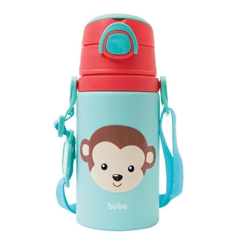 Garrafa Infantil Buba de Alumínio Estampa de Macaco 450 ml Garrafa Infantil Buba de Alumínio Estampa de Macaco 450 ml