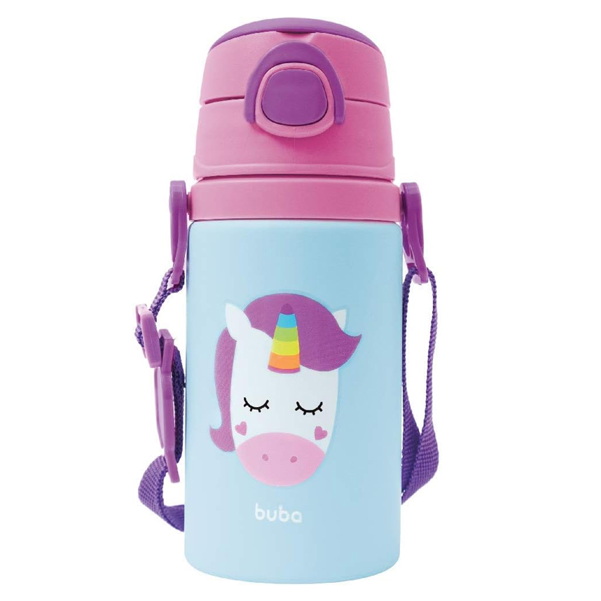 Garrafa Infantil Buba de Alumínio Estampa Unicórnio 450 ml Garrafa Infantil Buba de Alumínio Estampa Unicórnio 450 ml