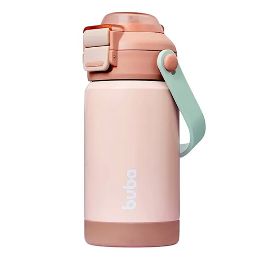 Copo Térmico Buba Parede Dupla Com Bico E Canudo 360 ml