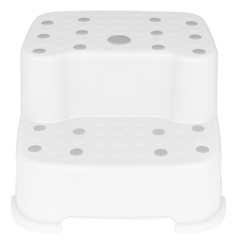 Degrau Duplo Infantil Buba Antiderrapante Branco Degrau Duplo Infantil Buba Antiderrapante Branco