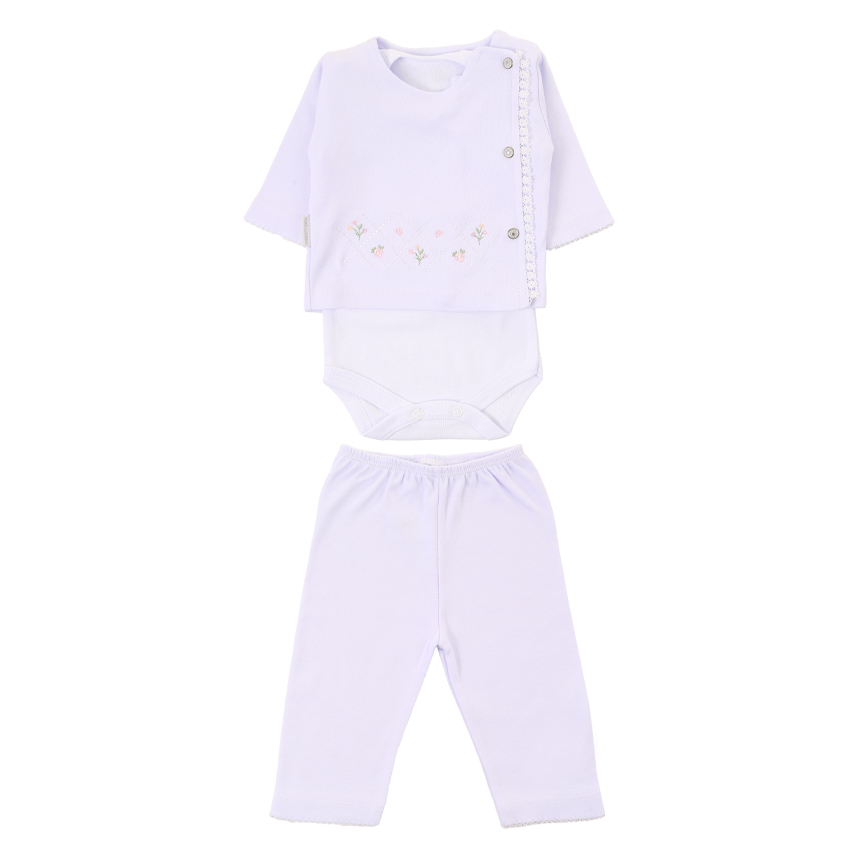 Pagão Puro Carinho Body E Casaco Bordado E Calça 3 Peças Pagão Puro Carinho Body E Casaco Bordado E Calça 3 Peças