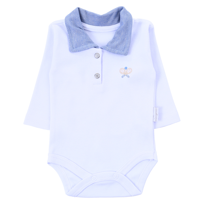 Conjunto Puro Carinho Polo Bordado Raquete E Calça 2 Peças