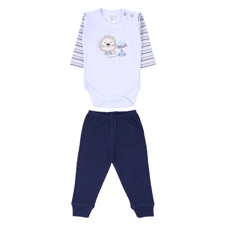 Pagão Puro Carinho Body Com Casaco Bordado E Calça 3 Peças