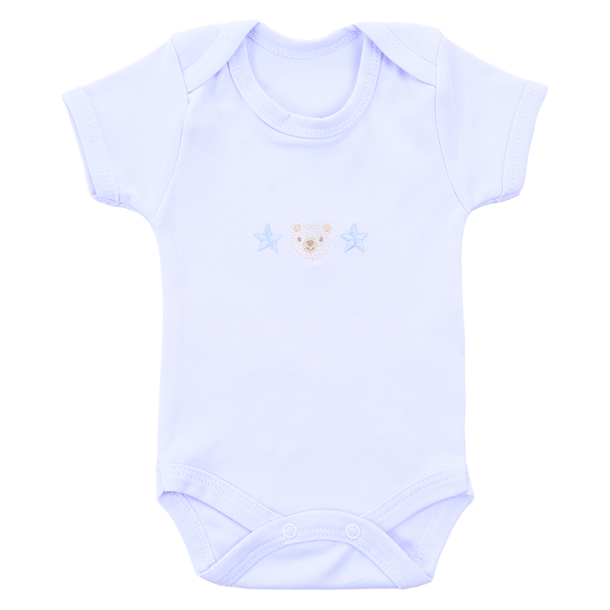 Conjunto Puro Carinho Body Bordado Casaco E Calça 3 Peças