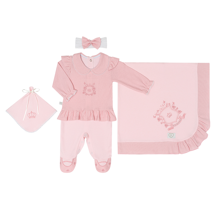 Saída Maternidade Fofinho Macacão 4 Peças Saída Maternidade Fofinho Macacão 4 Peças