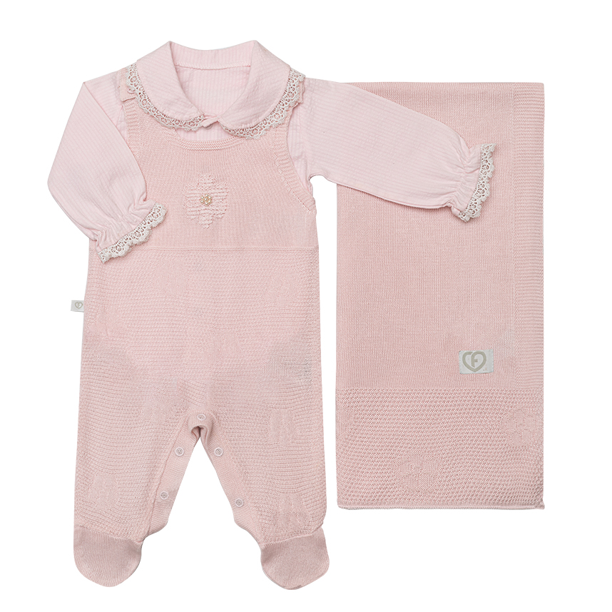 Saída Maternidade Fofinho Body Jardineira E Manta 3 Peças Saída Maternidade Fofinho Body Jardineira E Manta 3 Peças